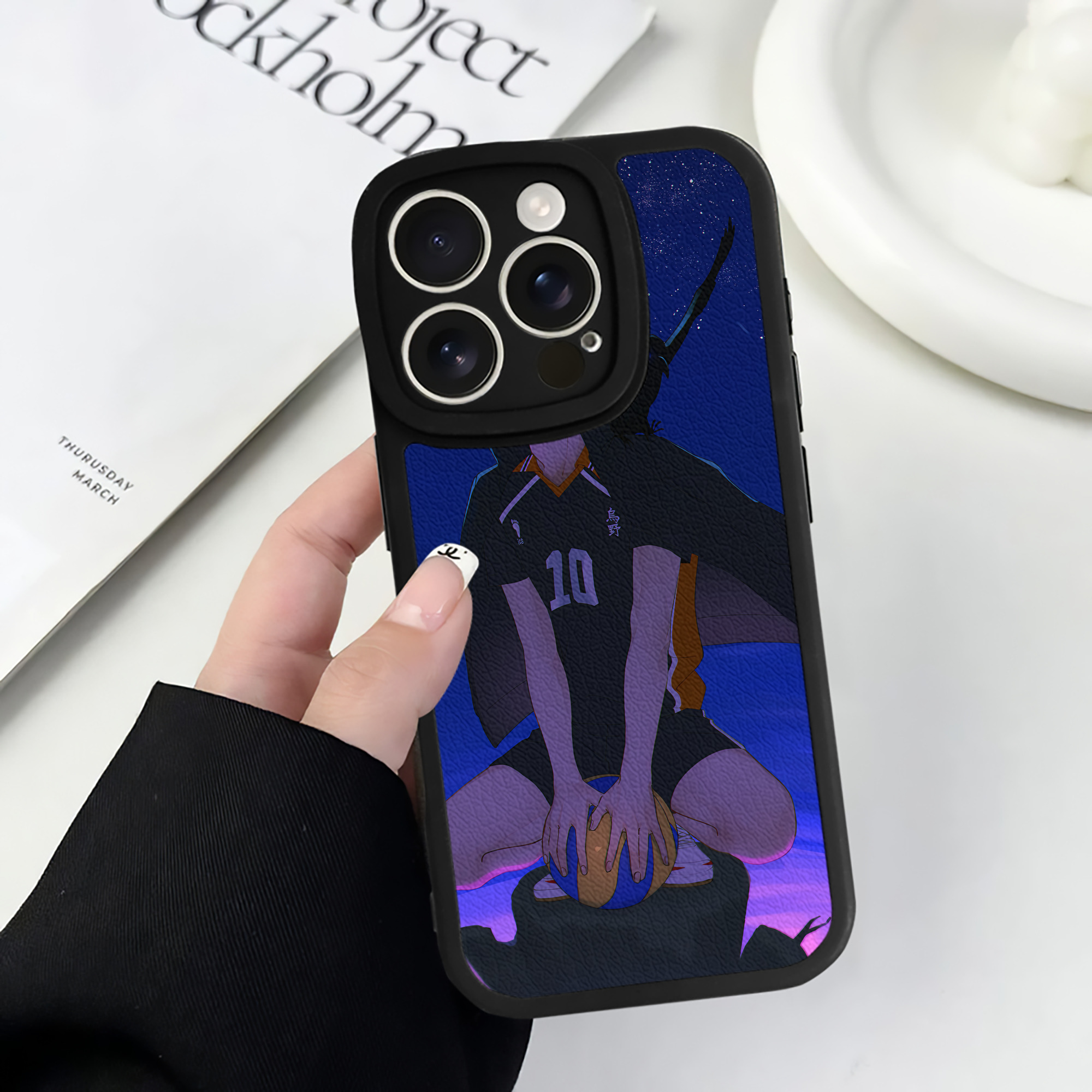 （画像用） ハイキュー!! Haikyu!! 【iPhone 16シリーズ対応】シリコンスマホケース（レザー調） 材質：シリコン